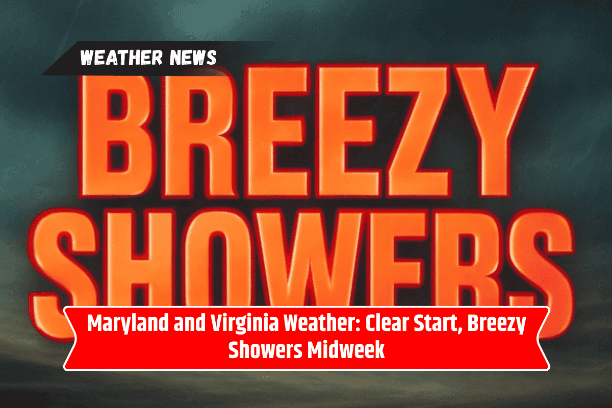 Maryland and Virginia Weather: Clear Start, Breezy Showers Midweek
