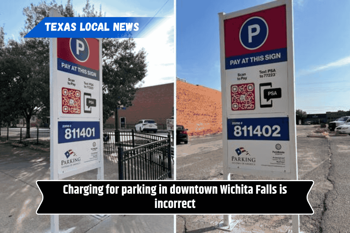 Charging for parking in downtown Wichita Falls is incorrect