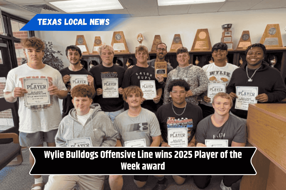 Wylie Bulldogs Offensive Line wins 2025 Player of the Week award