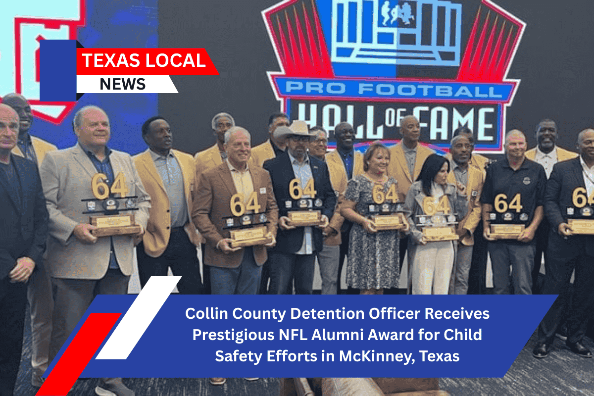 Collin County Detention Officer Receives Prestigious NFL Alumni Award for Child Safety Efforts in McKinney, Texas