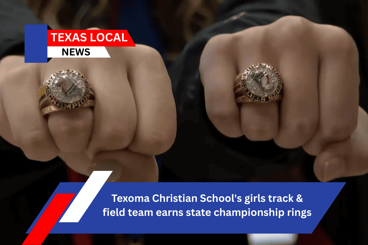 Texoma Christian School's girls track & field team earns state championship rings