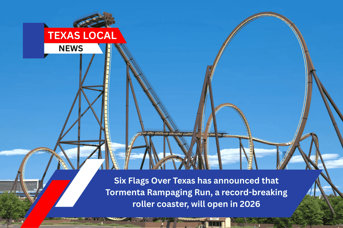 Six Flags Over Texas has announced that Tormenta Rampaging Run, a record-breaking roller coaster, will open in 2026